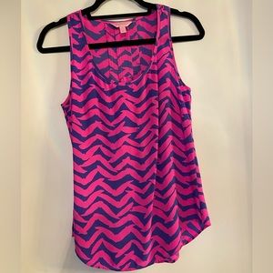 Pink and blue Lilly Pulitzer tank top. Size XS
